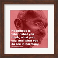 Gandhi - Happiness Quote Fine Art Print