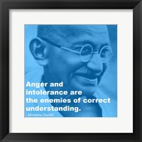 Gandhi - Intolerance Quote Framed Print