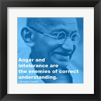 Gandhi - Intolerance Quote Framed Print