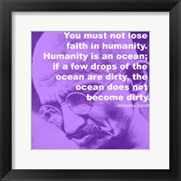 Gandhi - Ocean Quote Framed Print