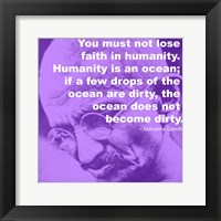 Gandhi - Ocean Quote Framed Print