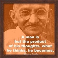 Gandhi - Thoughts Quote Fine Art Print