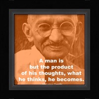 Gandhi - Thoughts Quote Framed Print