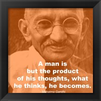 Gandhi - Thoughts Quote Framed Print