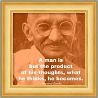 Gandhi - Thoughts Quote Fine Art Print