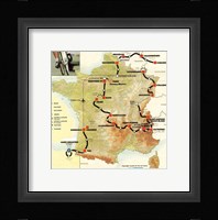 Tour de France 1992 map Fine Art Print