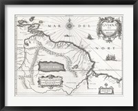 1635 Blaeu Map Guiana, Venezuela, and El Dorado Fine Art Print