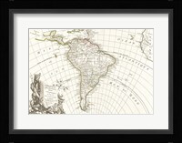 1762 Janvier Map of South America Fine Art Print