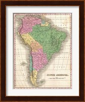 1827 Finley Map of South America Fine Art Print
