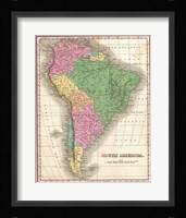 1827 Finley Map of South America Fine Art Print