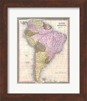 1850 Mitchell Map of South America - Geographicus Fine Art Print