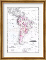 1861 Johnson Map of South America Fine Art Print