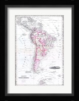 1861 Johnson Map of South America Fine Art Print
