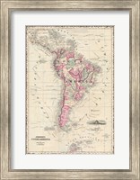 1862 Johnson Map of South America Fine Art Print