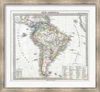 1862 Perthes map of South America Fine Art Print