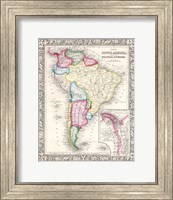 1864 Mitchell Map of South America Fine Art Print