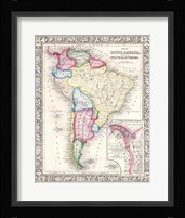 1864 Mitchell Map of South America Fine Art Print