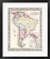 1864 Mitchell Map of South America Fine Art Print