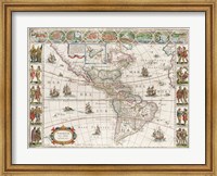 Americae Nova Tabula - Map of North and South America Fine Art Print