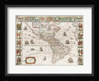 Americae Nova Tabula - Map of North and South America Fine Art Print