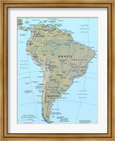 Map of South America Fine Art Print