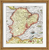 Map of South America 1575 Fine Art Print