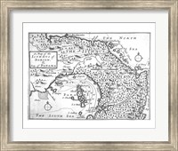 Map of the Isthmus of Darien and Panama Fine Art Print