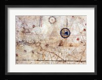 Vesconte Maggiolo. World chart, from eastern coasts of America to India Fine Art Print