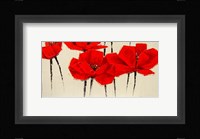 Abstract Red Poppies Framed Print