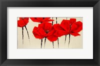 Abstract Red Poppies Framed Print