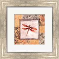 Collaged Dragonflies II Fine Art Print