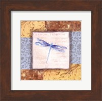 Collaged Dragonflies V Fine Art Print