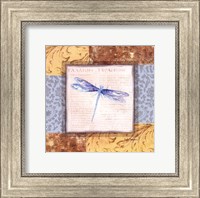 Collaged Dragonflies V Fine Art Print