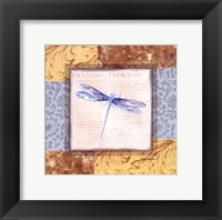 Collaged Dragonflies V Fine Art Print