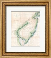 1873 U.S. Coast Survey Chart NJ and the Delaware Bay Fine Art Print