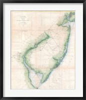 1873 U.S. Coast Survey Chart NJ and the Delaware Bay Fine Art Print