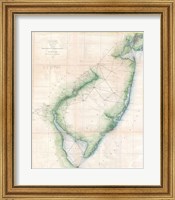 1873 U.S. Coast Survey Chart NJ and the Delaware Bay Fine Art Print