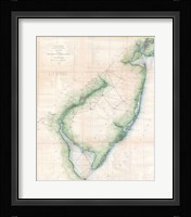 1873 U.S. Coast Survey Chart NJ and the Delaware Bay Fine Art Print
