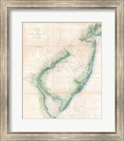 1873 U.S. Coast Survey Chart NJ and the Delaware Bay Fine Art Print