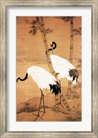 Bian Jingzhao Bamboo and Cranes Fine Art Print