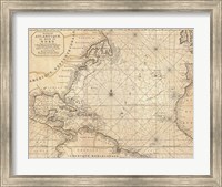 1683 Mortier Map of North America, the West Indies, and the Atlantic Ocean Fine Art Print
