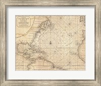 1683 Mortier Map of North America, the West Indies, and the Atlantic Ocean Fine Art Print