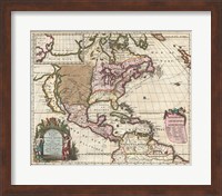 1698 Louis Hennepin Map of North America Fine Art Print
