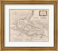 1720 Map of the West Indies Fine Art Print