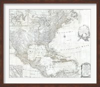 1788 Schraembl - Pownall Map of North America the West Indies Fine Art Print