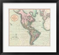 1806 Cary Map of the Western Hemisphere Fine Art Print