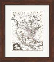 1809 Tardieu Map of North America Fine Art Print