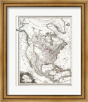 1809 Tardieu Map of North America Fine Art Print
