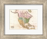 1818 Pinkerton Map of North America Fine Art Print