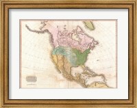 1818 Pinkerton Map of North America Fine Art Print